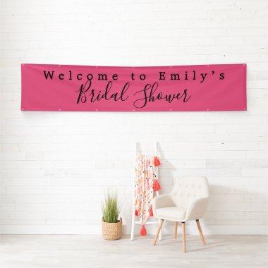 Welcome to Name  Script Dark Pink Banner
