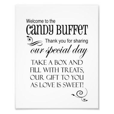 Welcome to the Candy Buffet - Box - Wedding Sign