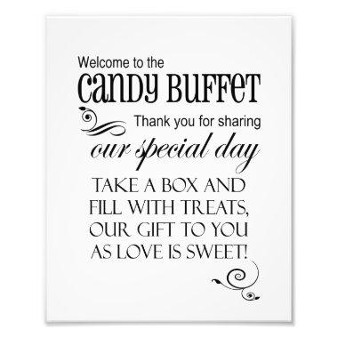 Welcome to the Candy Buffet - Box - Wedding Sign