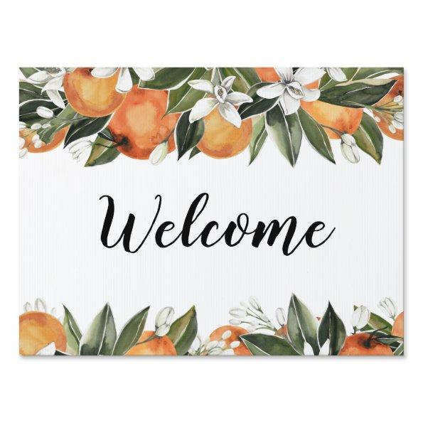 Welcome Yard Sign Citrus Bridal Shower Baby Shower