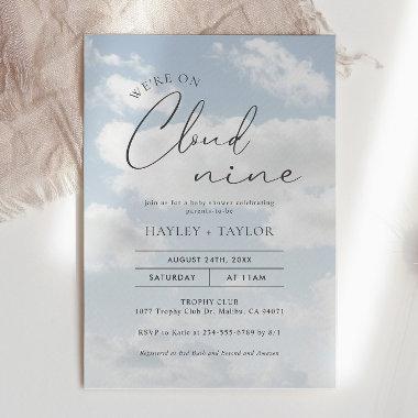 We're On Cloud 9 Baby Shower Invitations