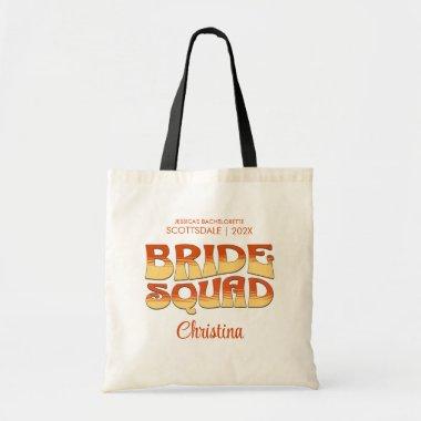 Western Bachelorette Party Retro Bride Squad Gift Tote Bag