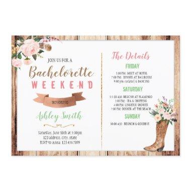 Western bachelorette with Itinerary