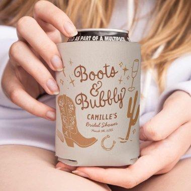Western Boots and Bubbly  Can Cooler