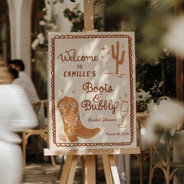 Western Boots and Bubbly  Welcome Foam Board
