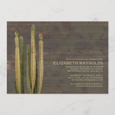 Western Cactus Bridal Shower Invitations