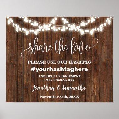 Western Share the Love Our Hashtag Wedding Sign