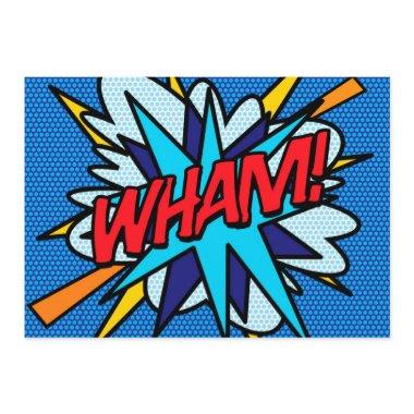 WHAM Fun Retro Comic Book Pop Art Invitations