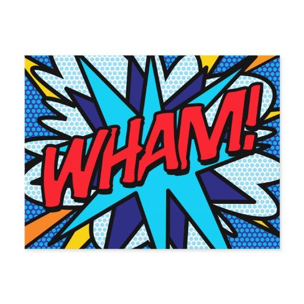 WHAM Your Message Speech Bubble Fun Retro Announcement Post