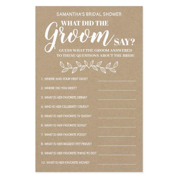 What did Groom say  bilingual game