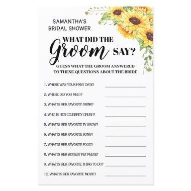 What did Groom say bridal shower game bilingual