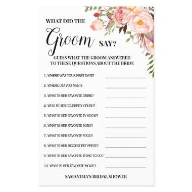 What did Groom Say  Pink Game  Flyer