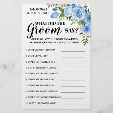 What did Groom Say Shower Game bilingual Invitations Flyer