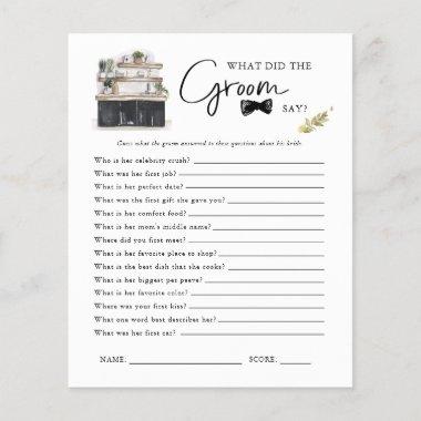 What Did The Groom Say | Bridal Shower Game