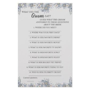 What did the Groom Say  Game  Flyer