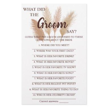 What did the Groom Say? |  Game  Flyer