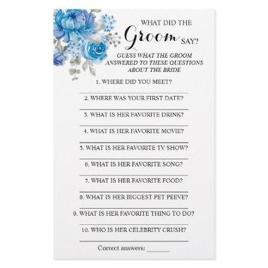 What did the Groom Say  Game  Flyer