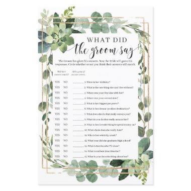 What did the groom say game succulent boho