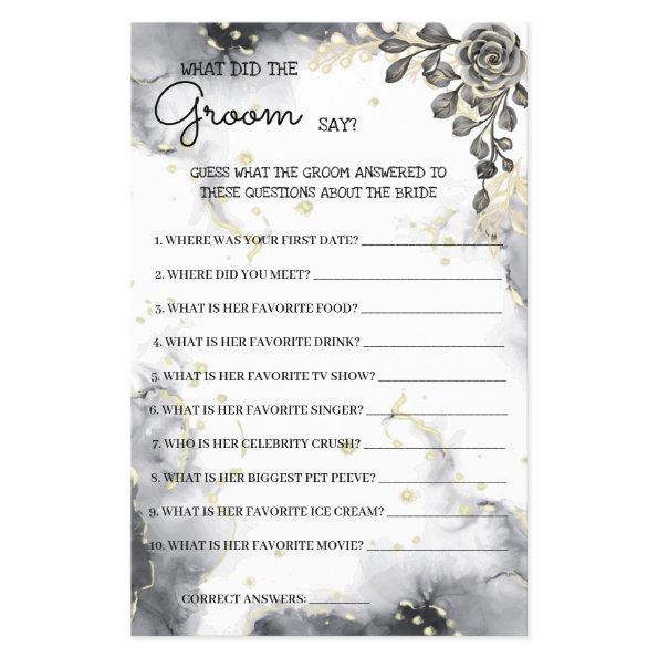 What Groom say Black Roses  Game  Flyer
