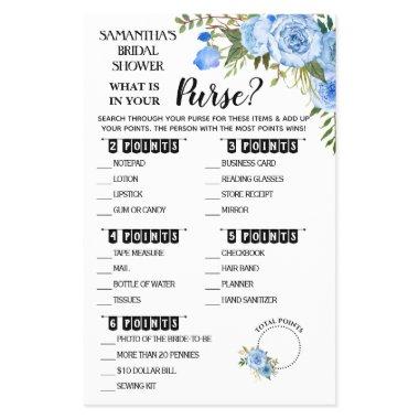 What is in Your Purse Shower Bilingual Game  Flyer