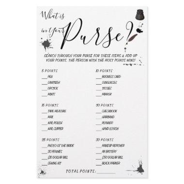 What is in your Purse | Shower Game  Flyer