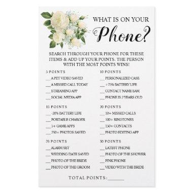 What is on your Phone  Game  Flyer
