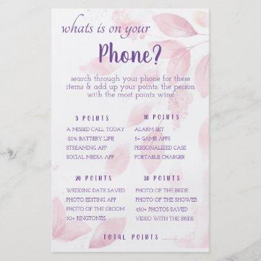 What is on your Phone? Game Invitations Flyer