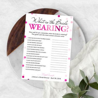 What is the bride wearing game | Magenta Confetti Invitations