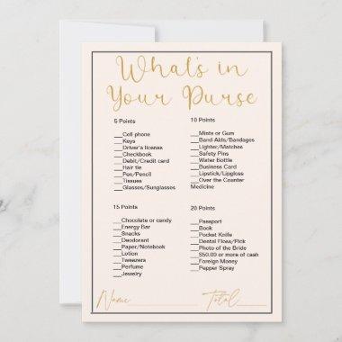 What;s In Your Purse Seashell Bridal Shower Invitations