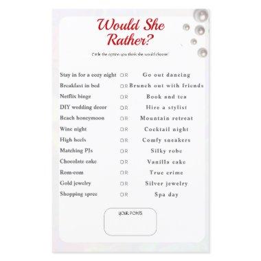 What Would She Choose? pearl  game