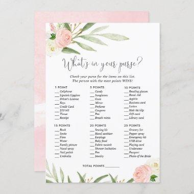 What's in your purse baby bridal shower game Invitations