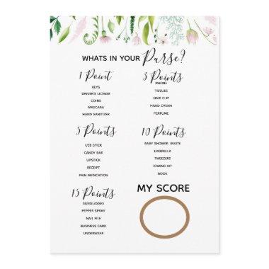 what's in your purse baby shower game mom to be Invitations