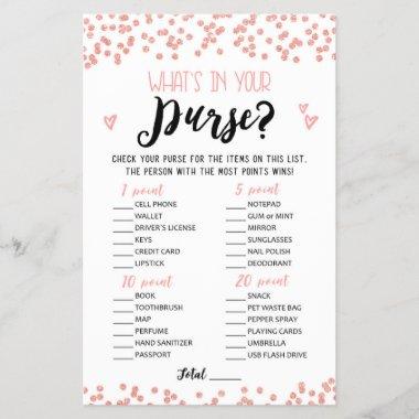 Whats in your purse Bridal Shower, Hen Party game