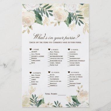 What's in your purse? Bridal Shower Printable Game Flyer