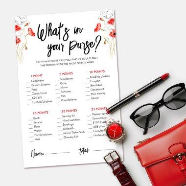 What's In Your Purse Floral  Game