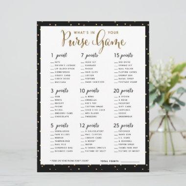 What's In your Purse Game Bridal Shower Game Invitations