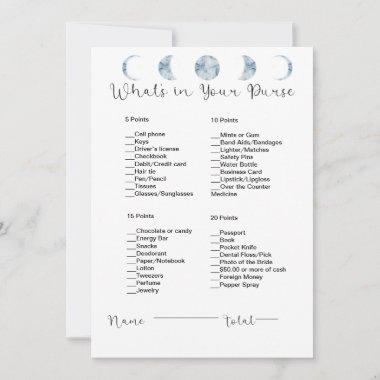 What's In Your Purse Hanging Lights Bridal Shower Invitations