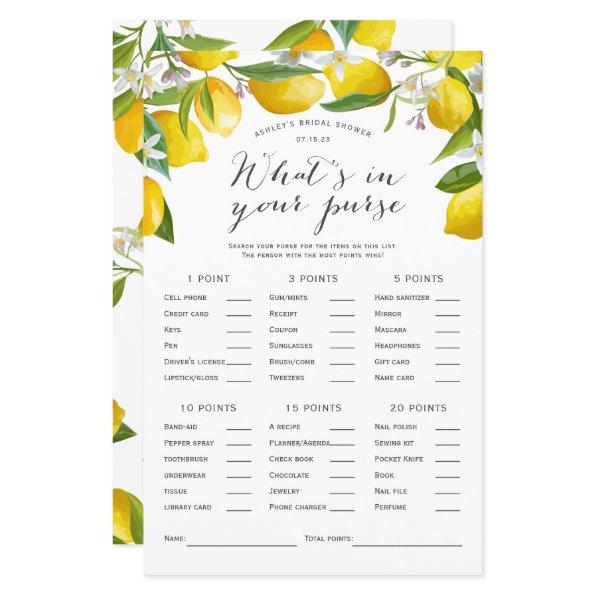 Whats in your purse, Lemon  Games