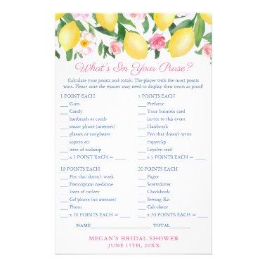 What's In Your Purse Positano Lemons Game Invitations Flyer