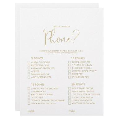What's on your Gold Phone  Game