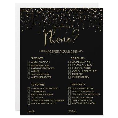 What's on your Gold Phone Bridal Shower Game