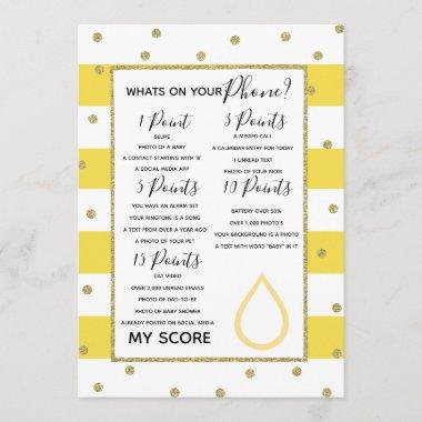 what's on your phone baby shower game mom to be Invitations
