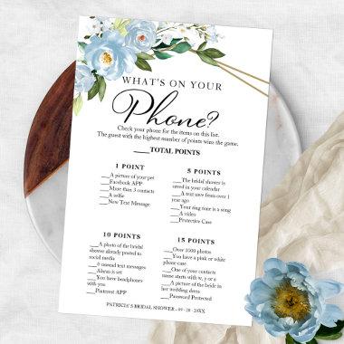 What's On Your Phone Geometric Dusty Blue Floral Flyer