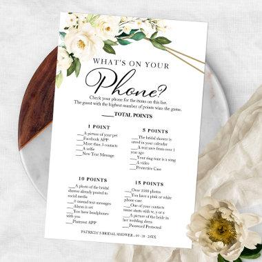 What's On Your Phone Greenery Geometric Floral Flyer