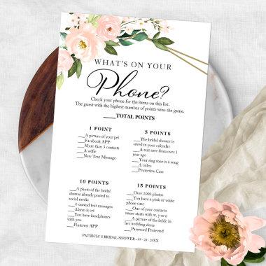 What's On Your Phone Pink Blush Floral Geometric Flyer