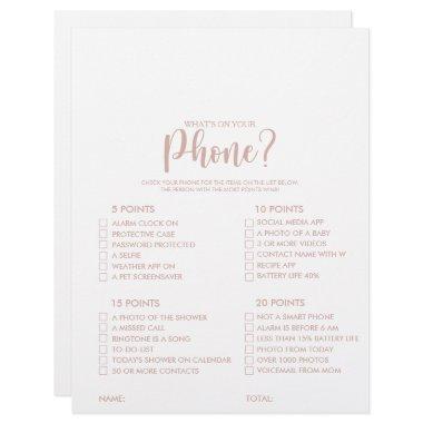 What's on your Phone Rose Gold  Game