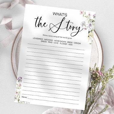 What's the Story Bridal Shower Game Invitations