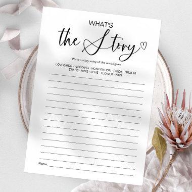 What's the Story Bridal Shower Game Invitations