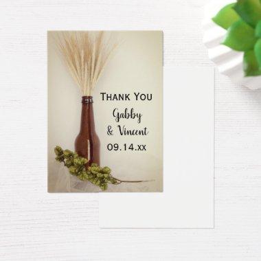 Wheat and Hops Brewery Wedding Favor Tag
