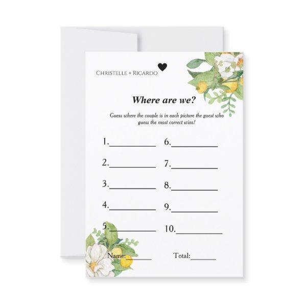 Where are we lemonTheme game  game